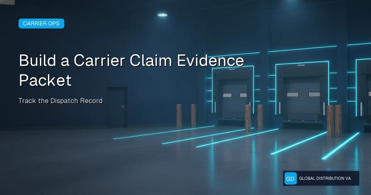 Editorial distribution operations scene for carrier claim evidence packet