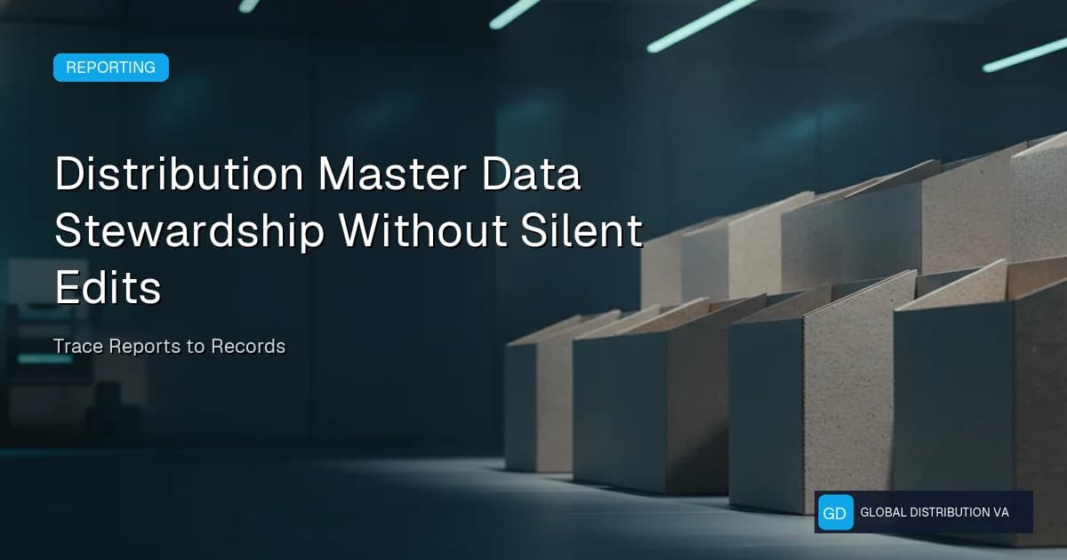 Editorial distribution operations scene for distribution master data stewardship