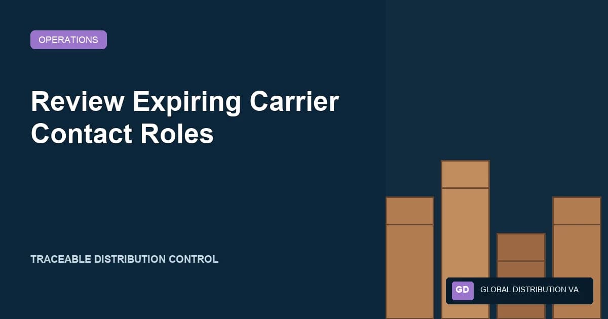 Review Expiring Carrier Contact Roles