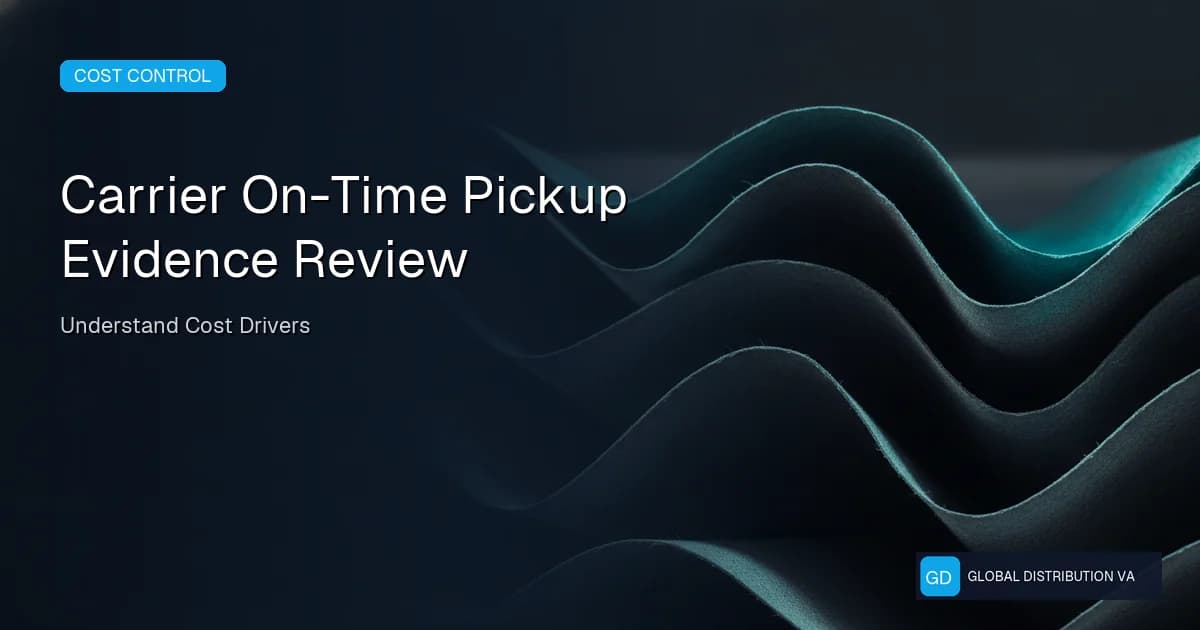 Operational record illustration for Carrier On-Time Pickup Evidence Review