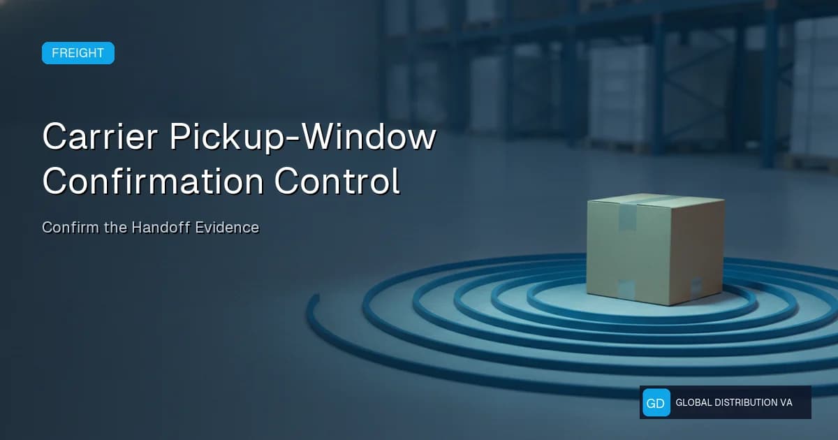 Carrier pickup-window confirmation control