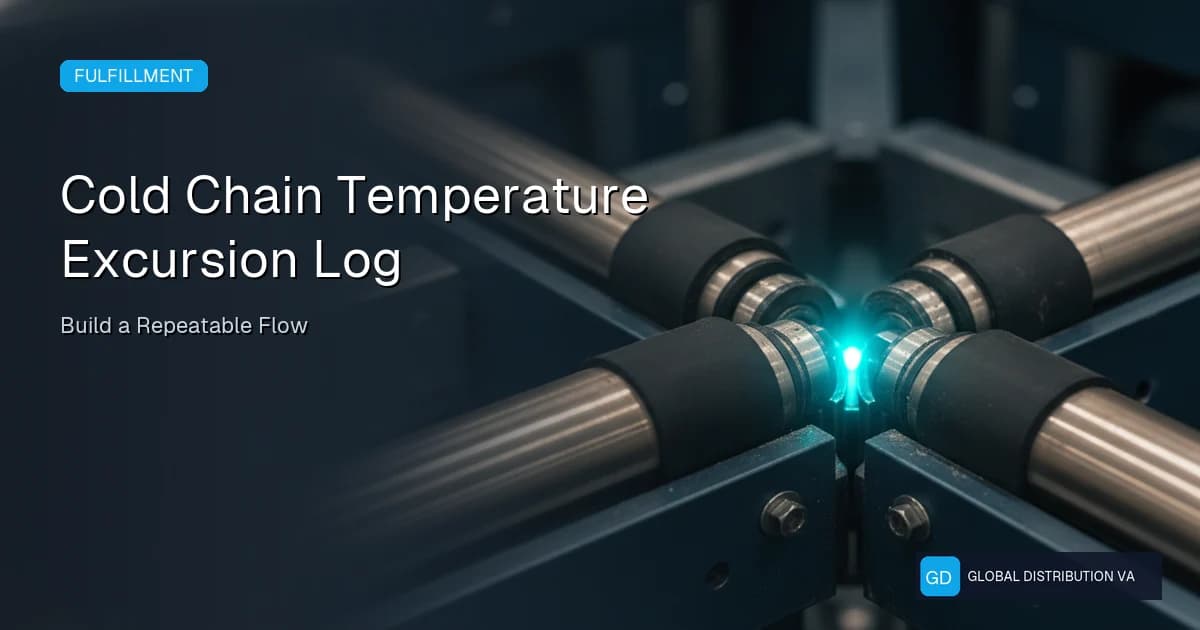 Distribution operations illustration for Cold Chain Temperature Excursion Log