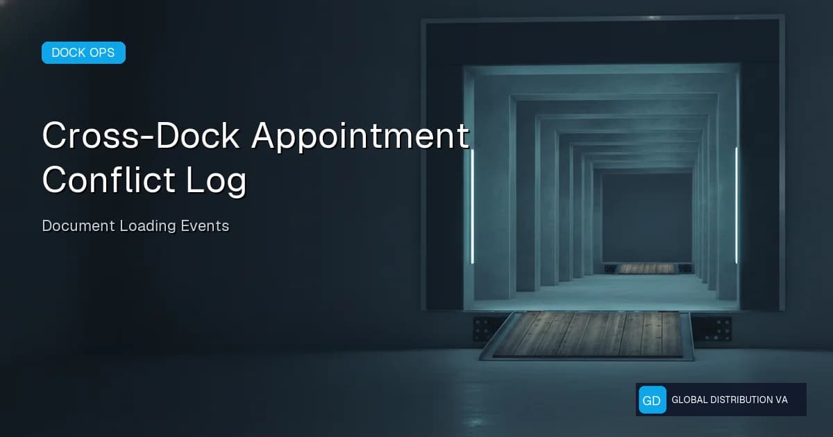 Distribution operations illustration for Cross-Dock Appointment Conflict Log