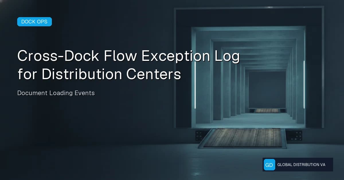 Operational record illustration for Cross-Dock Flow Exception Log for Distribution Centers