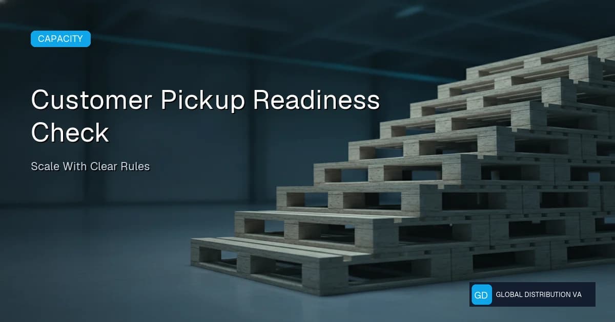 Operational record illustration for Customer Pickup Readiness Check