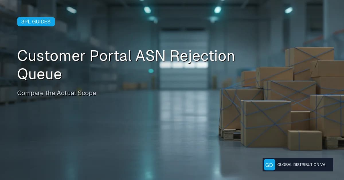 Editorial workflow graphic for Customer Portal ASN Rejection Queue