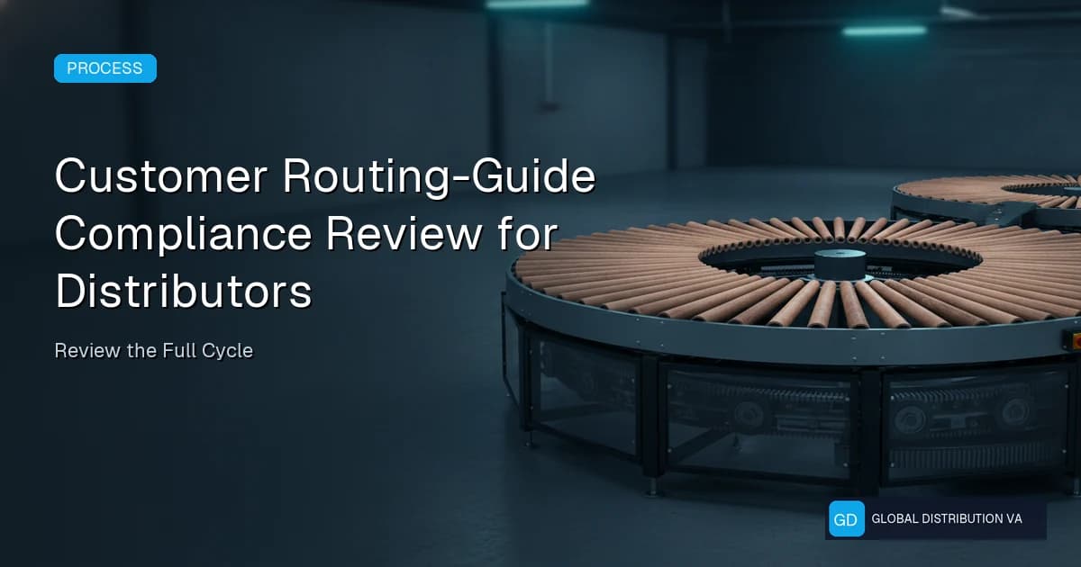 Customer routing-guide compliance review for distributors