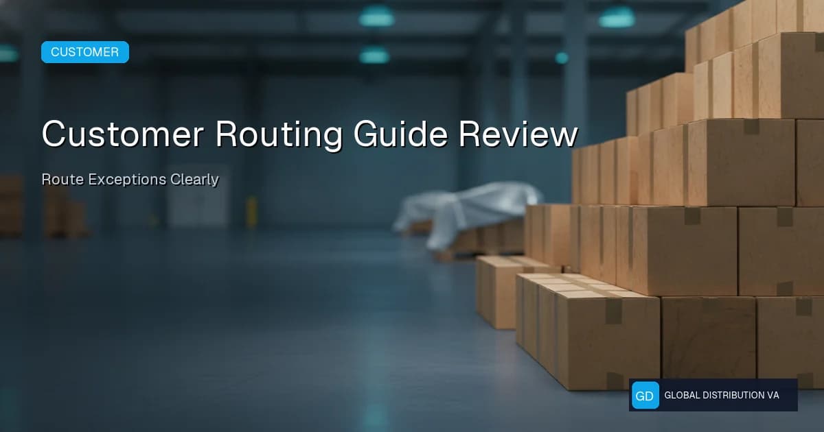 Editorial distribution operations graphic for Customer Routing Guide Review