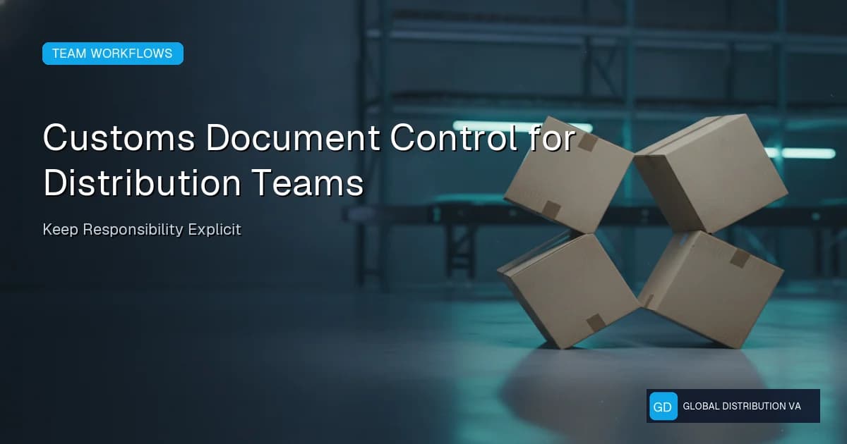 Article graphic about cross-border logistics workflow controls