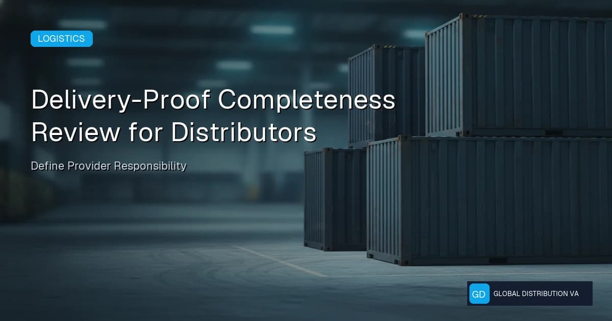 Delivery-proof completeness review for distributors