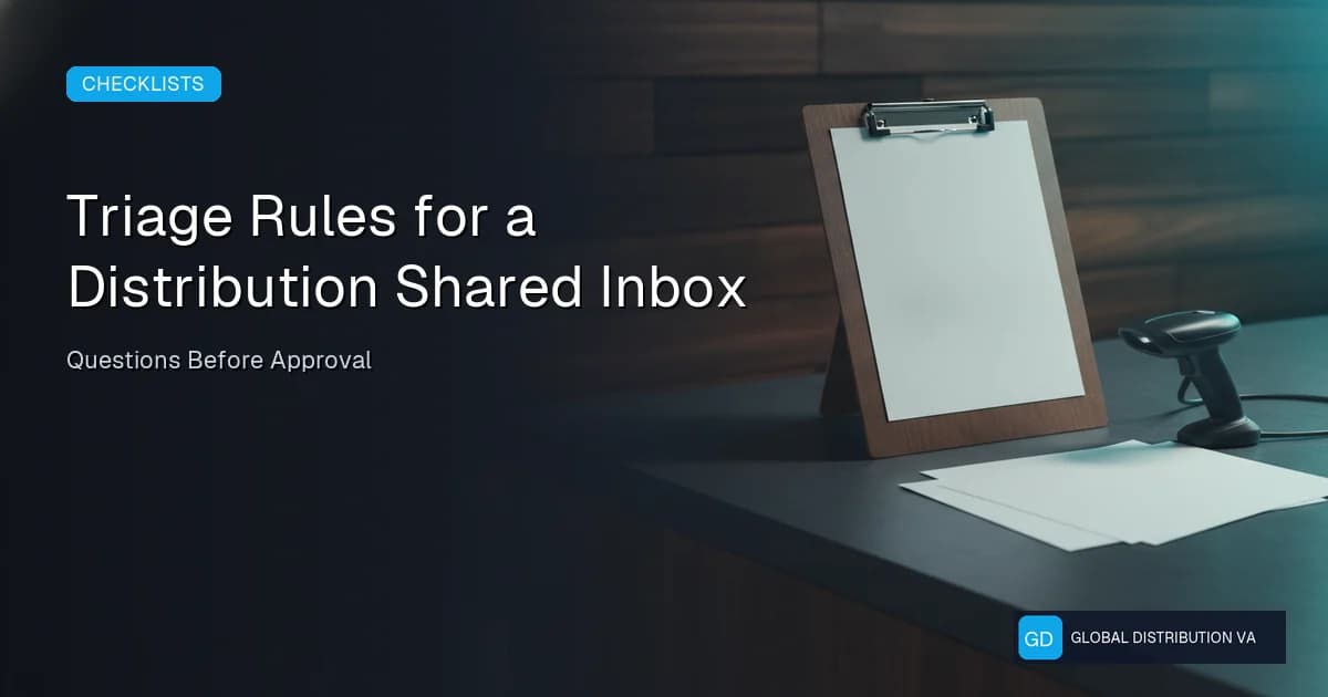 Editorial workflow graphic for Triage Rules for a Distribution Shared Inbox