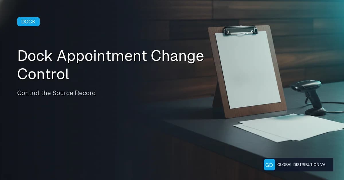 Editorial distribution operations graphic for Dock Appointment Change Control
