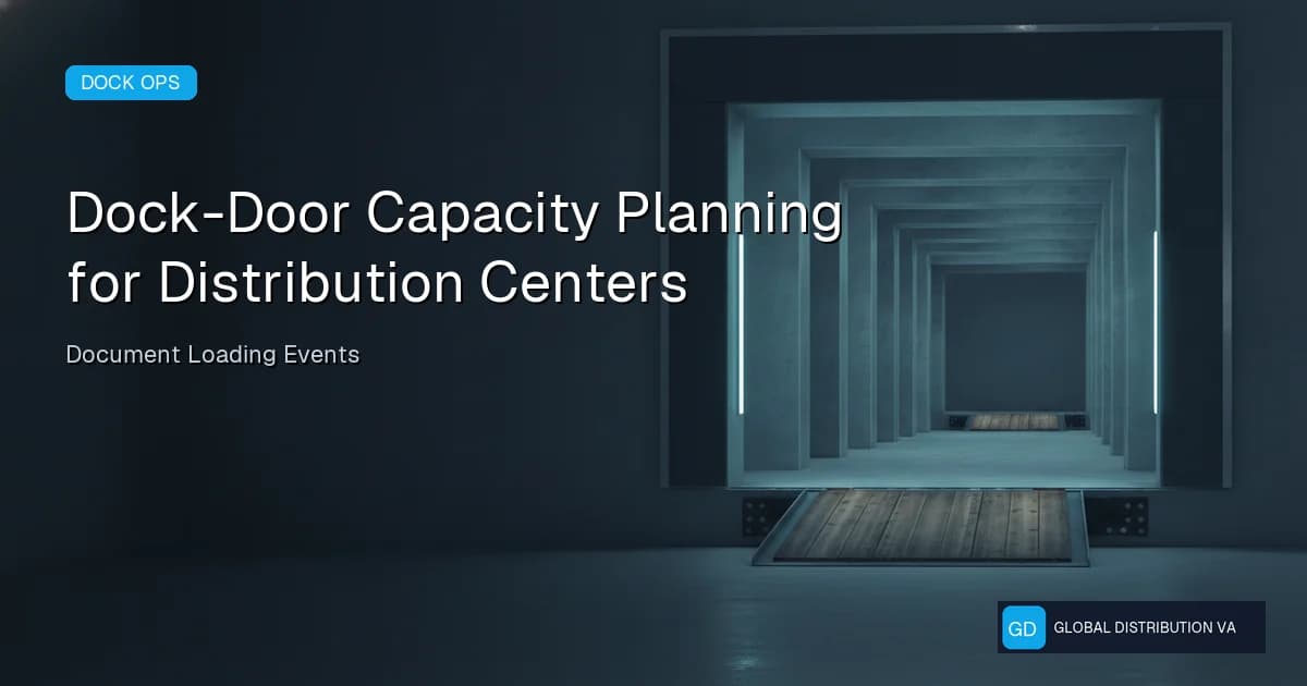 Editorial distribution operations scene illustrating dock-door capacity planning