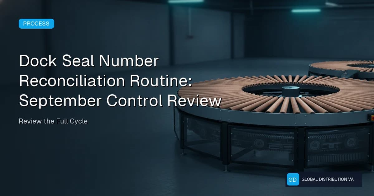 Operational record illustration for Dock Seal Number Reconciliation Routine: September Control Review