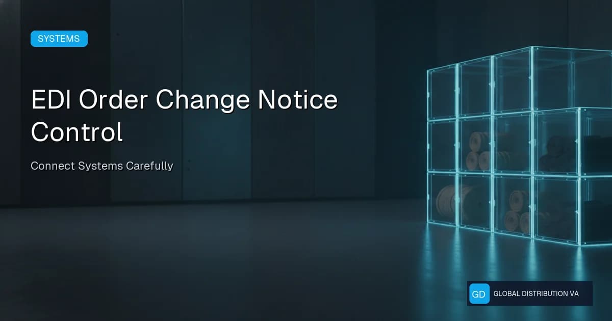Operational record illustration for EDI Order Change Notice Control