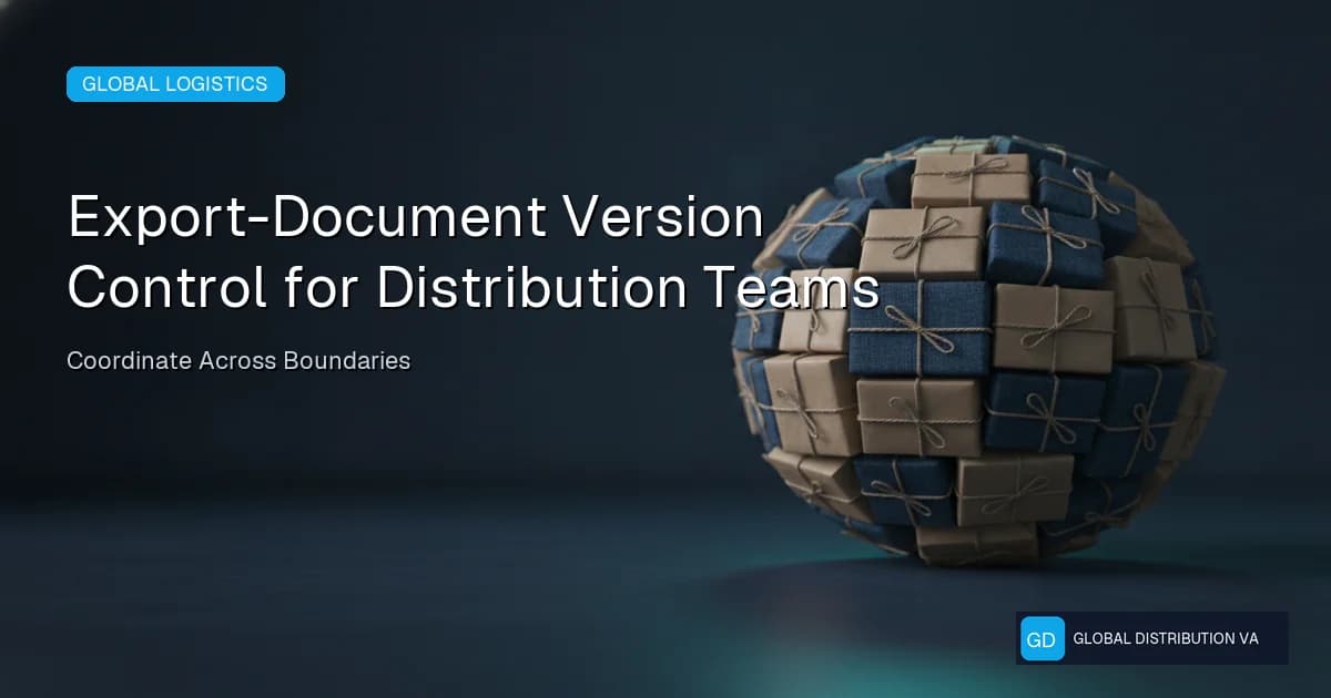 Editorial distribution operations scene illustrating export-document version control