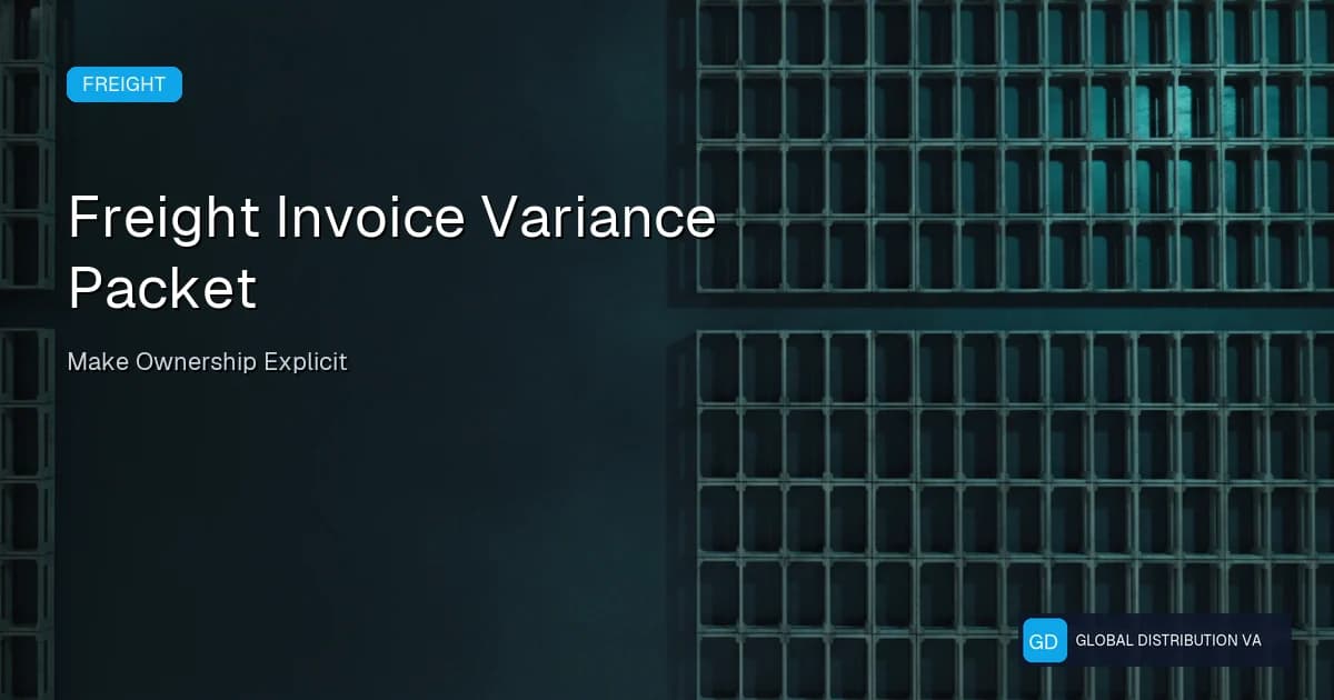 Editorial distribution operations graphic for Freight Invoice Variance Packet
