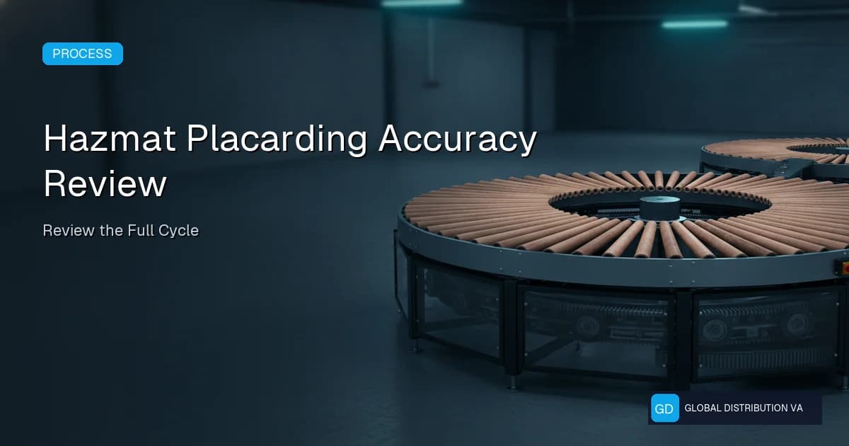 Distribution operations illustration for Hazmat Placarding Accuracy Review