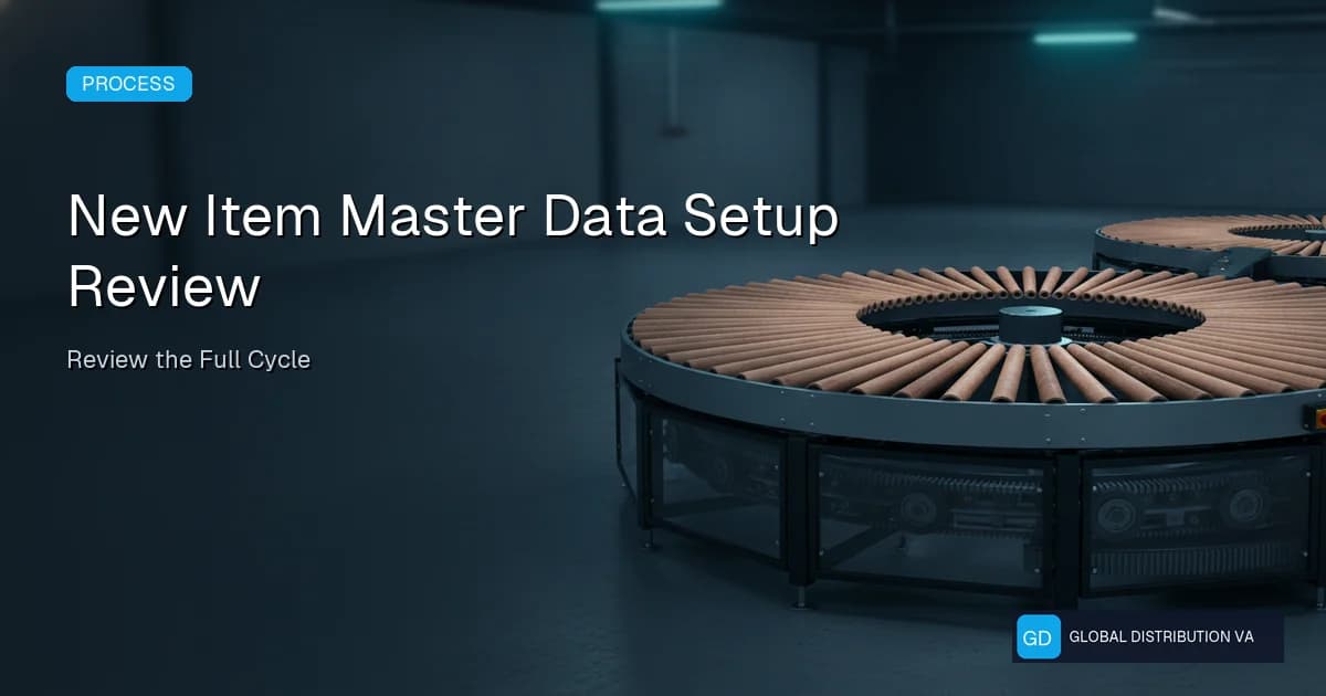 Distribution operations illustration for New Item Master Data Setup Review