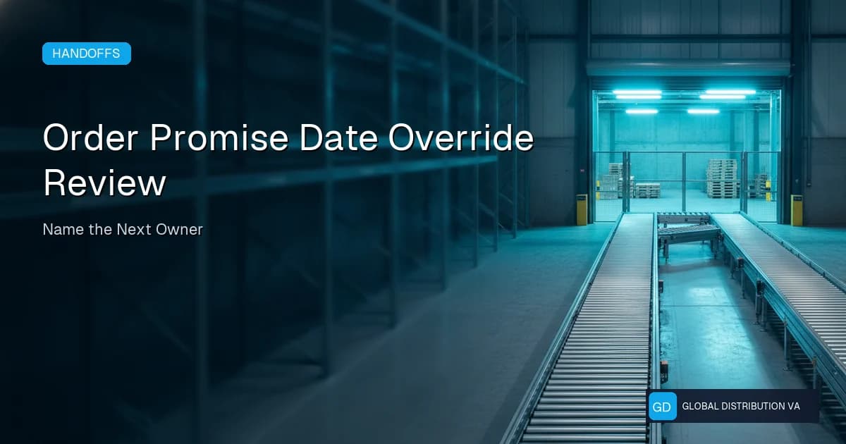 Operational record illustration for Order Promise Date Override Review