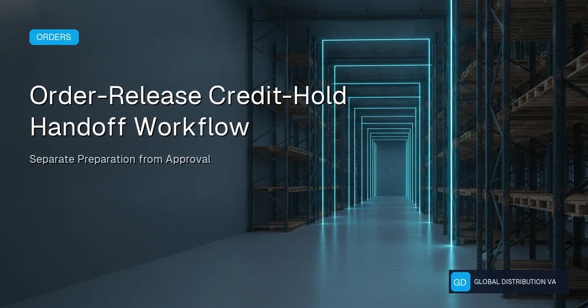 Order-release credit-hold handoff workflow