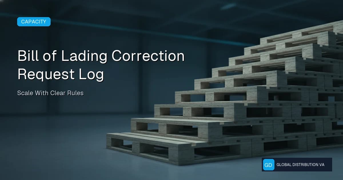 Distribution operations illustration for Outbound Load Photo Evidence Index — October 9, 2026 Edition