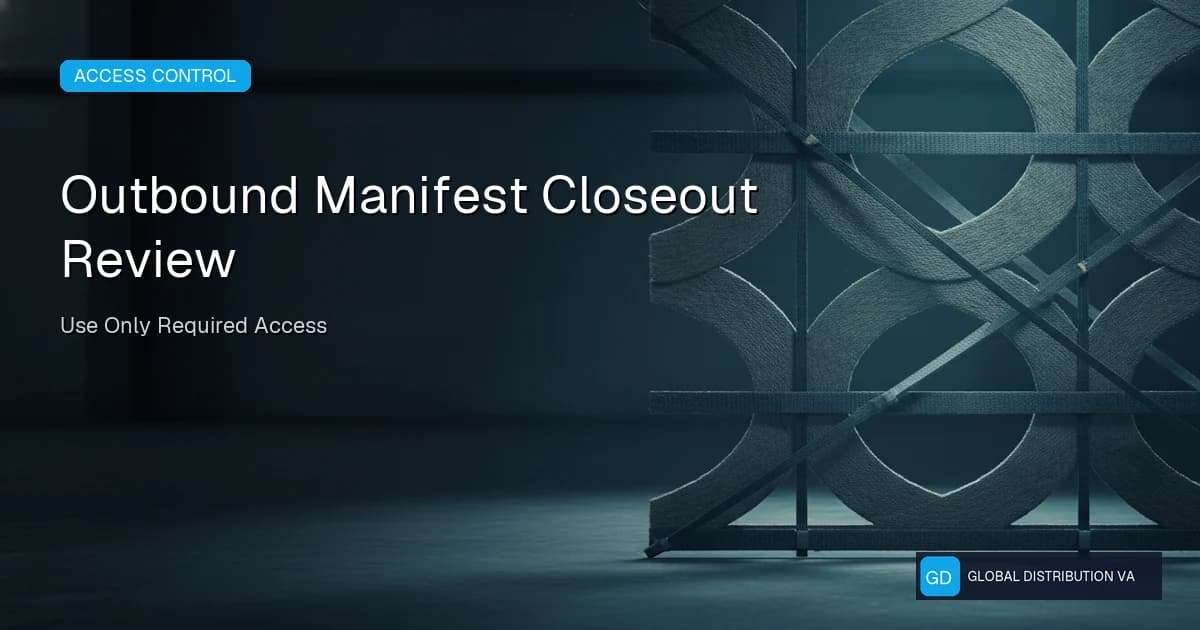 Operational record illustration for Outbound Manifest Closeout Review