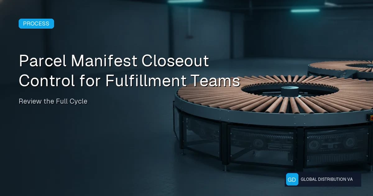 Parcel manifest closeout control for fulfillment teams