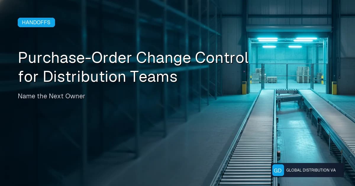 Editorial distribution operations scene illustrating purchase-order change control