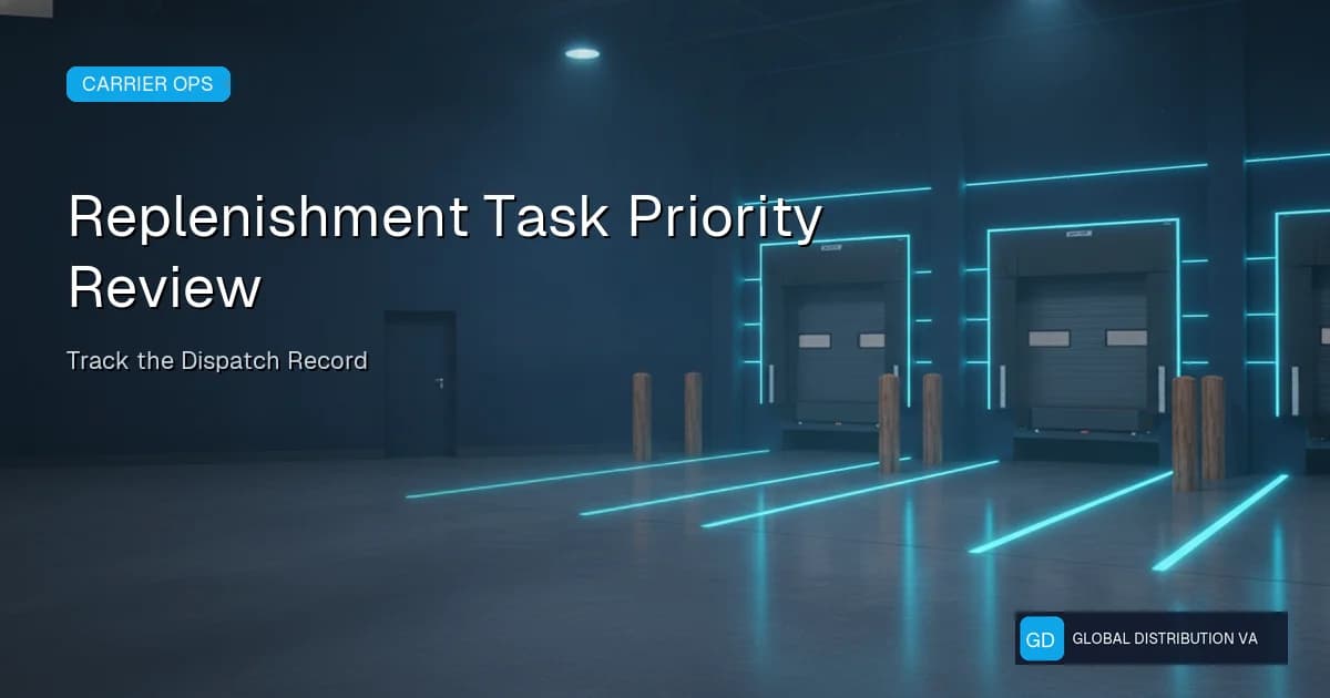 Distribution operations illustration for Replenishment Task Priority Review