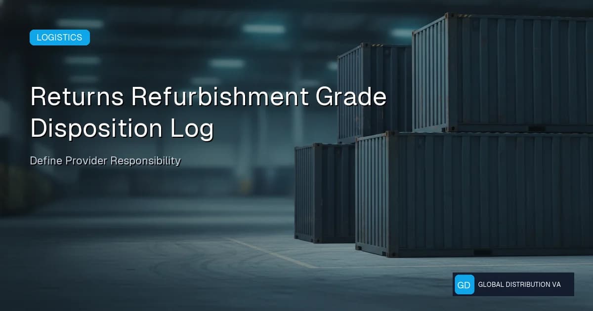 Distribution operations illustration for Returns Refurbishment Grade Disposition Log