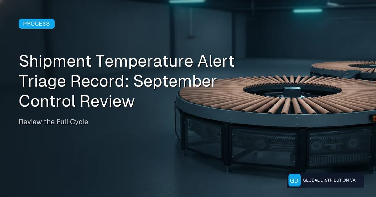 Operational record illustration for Shipment Temperature Alert Triage Record: September Control Review
