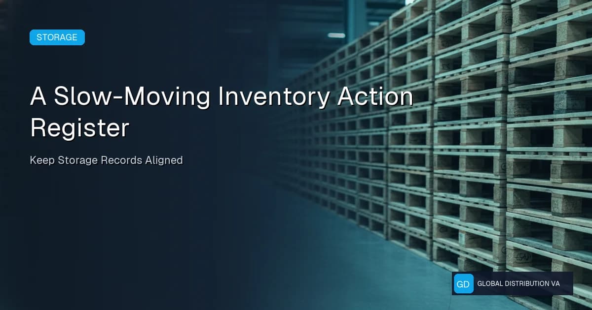 Slow-moving inventory action register