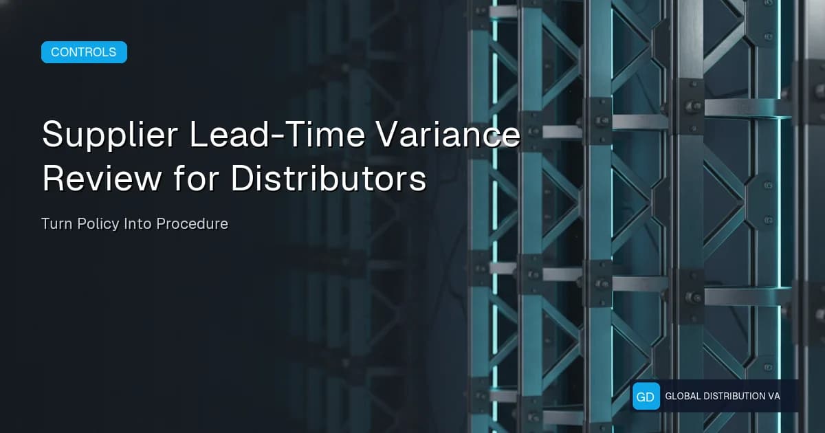 Editorial distribution operations scene illustrating supplier lead-time variance review