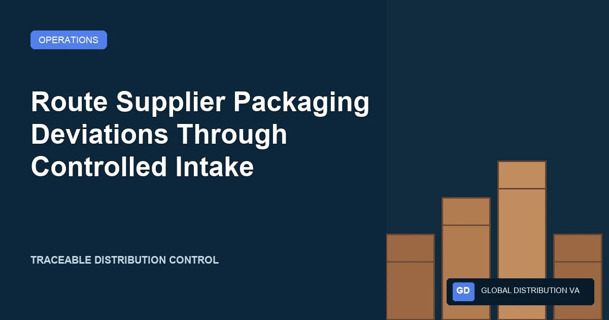 Route Supplier Packaging Deviations Through Controlled Intake
