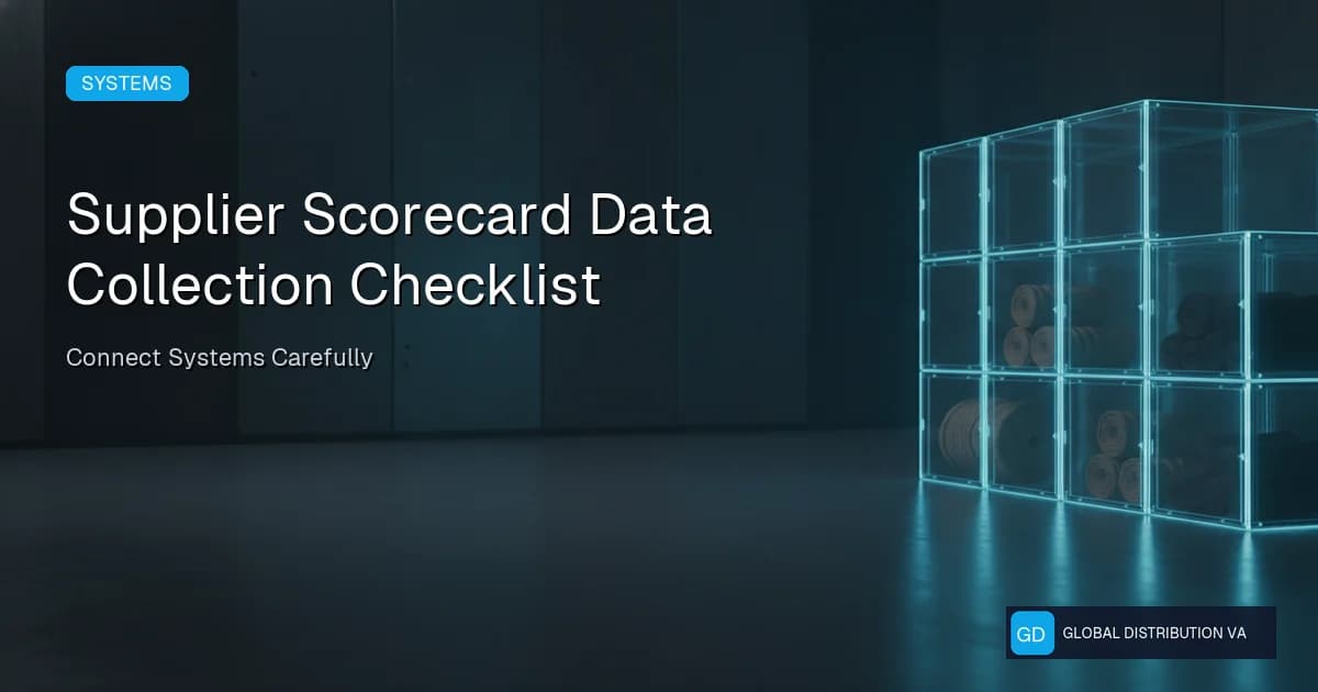 Operational record illustration for Supplier Scorecard Data Collection Checklist