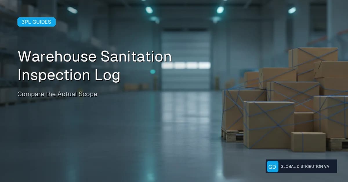 Operational record illustration for Warehouse Sanitation Inspection Log