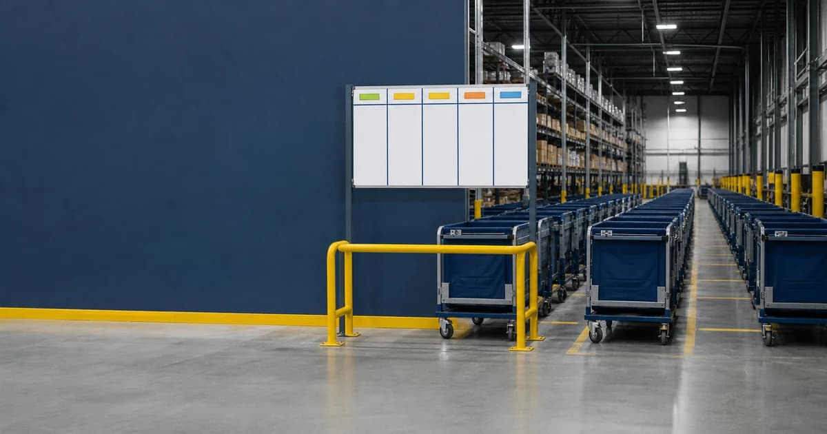 Editorial distribution operations scene for warehouse wave release gates