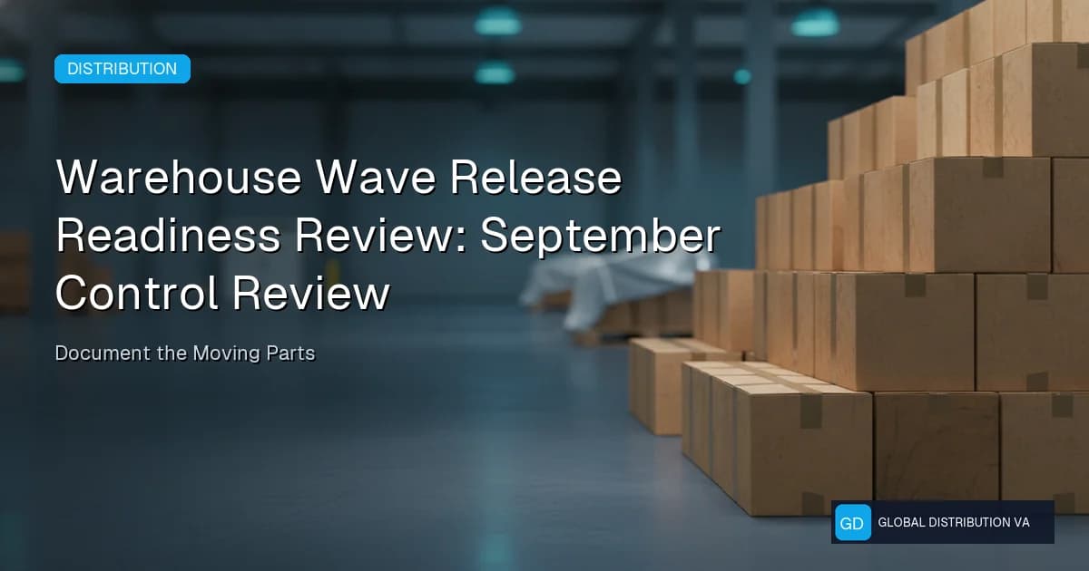 Operational record illustration for Warehouse Wave Release Readiness Review: September Control Review