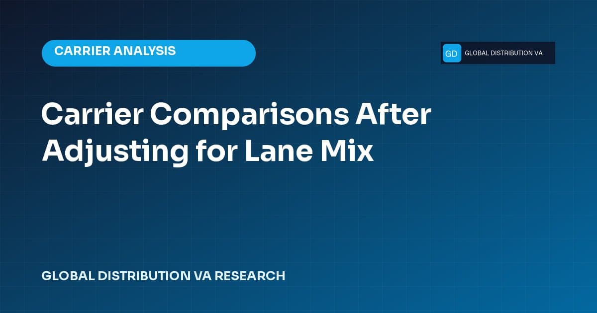 Carrier Comparisons After Adjusting for Lane Mix research title card
