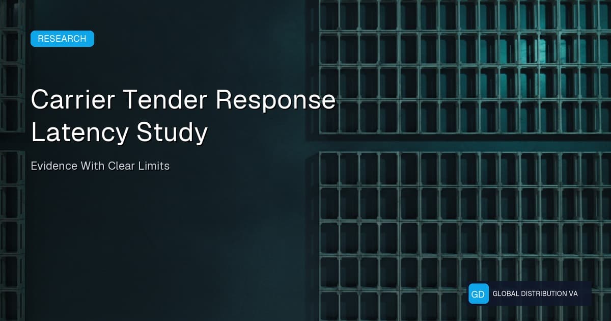 Editorial research graphic for Carrier Tender Response Latency Study