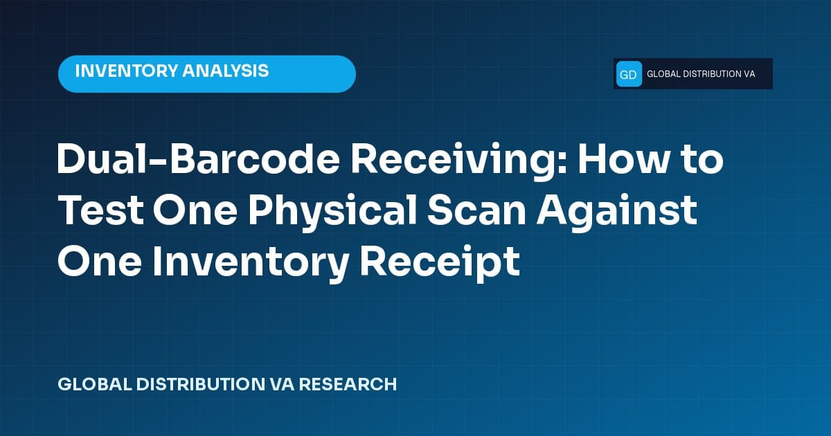 Dual-Barcode Receiving: How to Test One Physical Scan Against One Inventory Receipt research title card