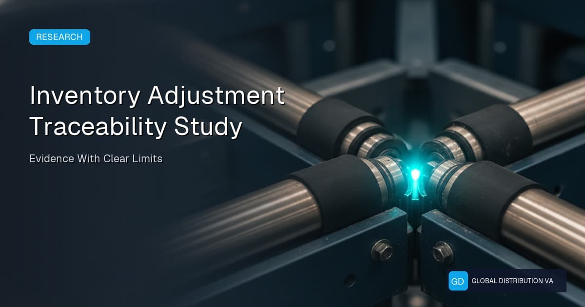 Editorial research graphic for Inventory Adjustment Traceability Study