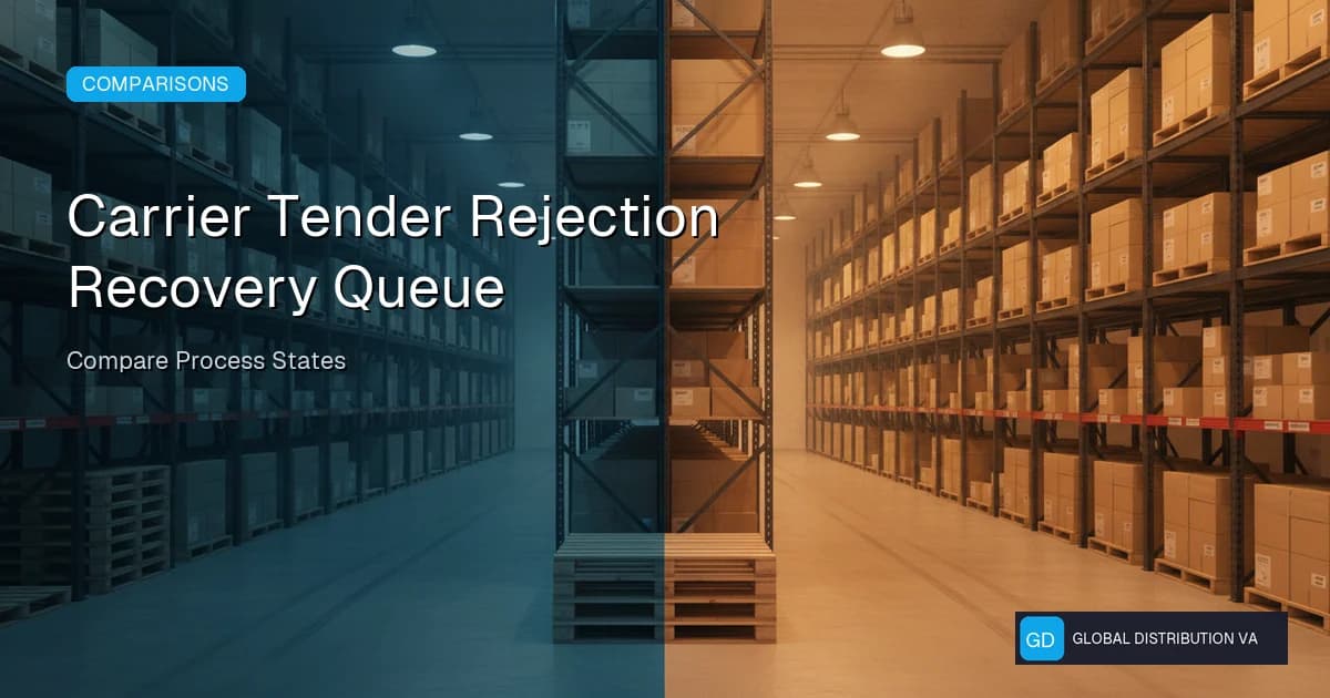 Editorial workflow graphic for Carrier Tender Rejection Recovery Queue