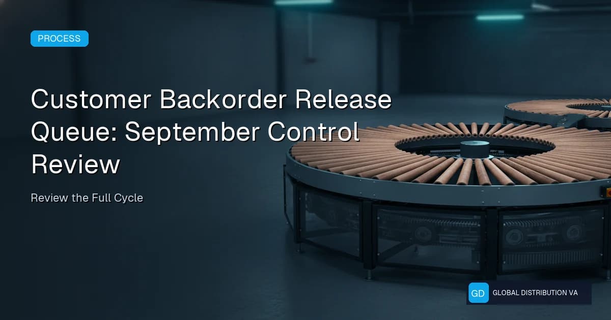 Operational record illustration for Customer Backorder Release Queue: September Control Review