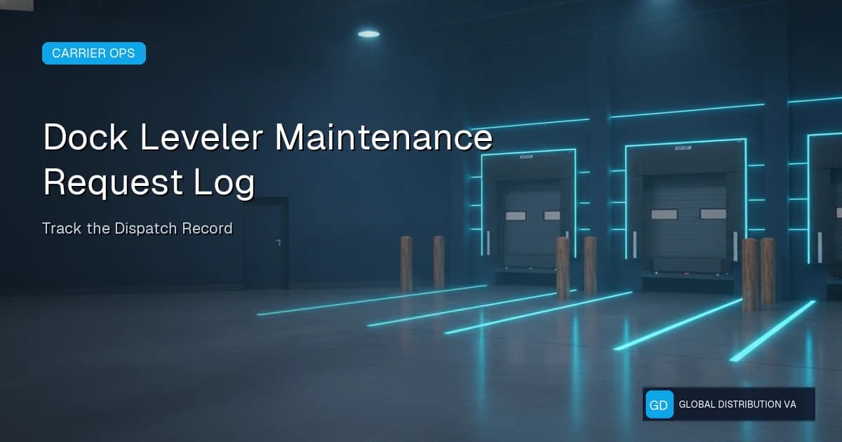 Operational record illustration for Dock Leveler Maintenance Request Log