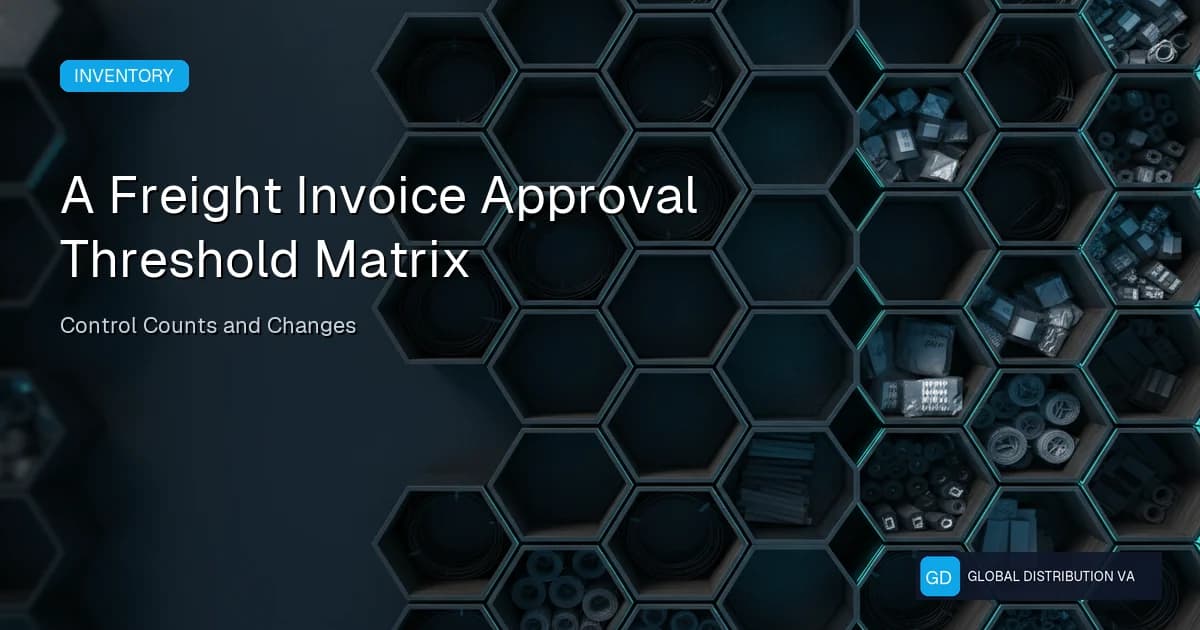Editorial workflow graphic for A Freight Invoice Approval Threshold Matrix
