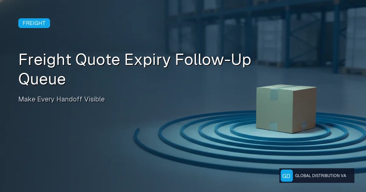 Editorial workflow graphic for Freight Quote Expiry Follow-Up Queue