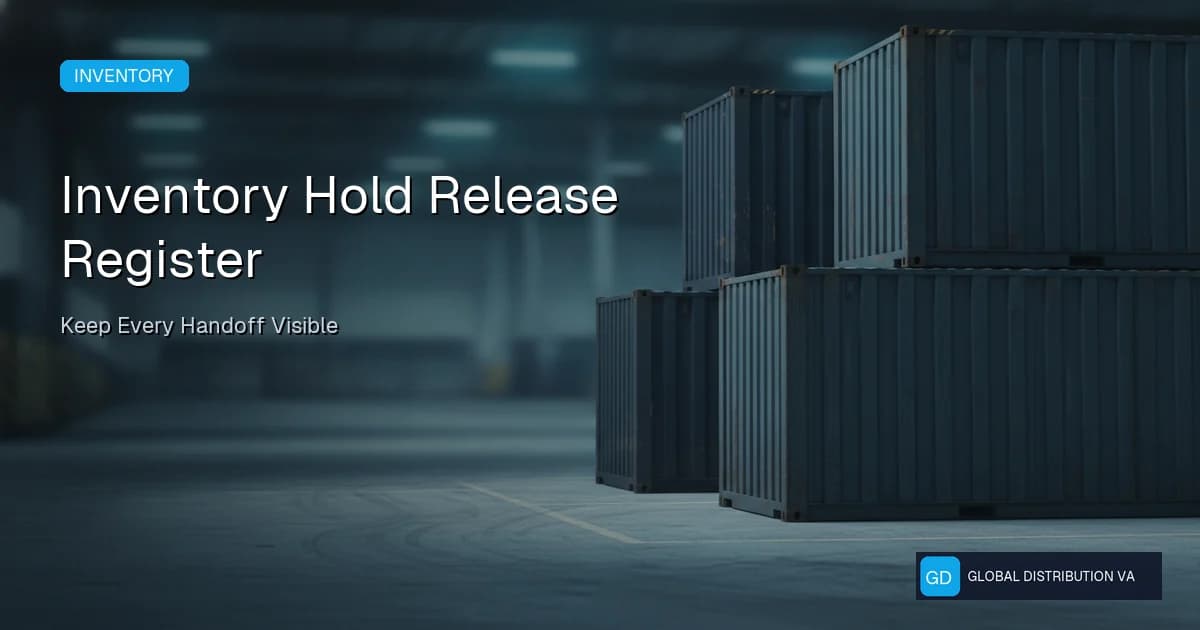 Editorial distribution operations graphic for Inventory Hold Release Register