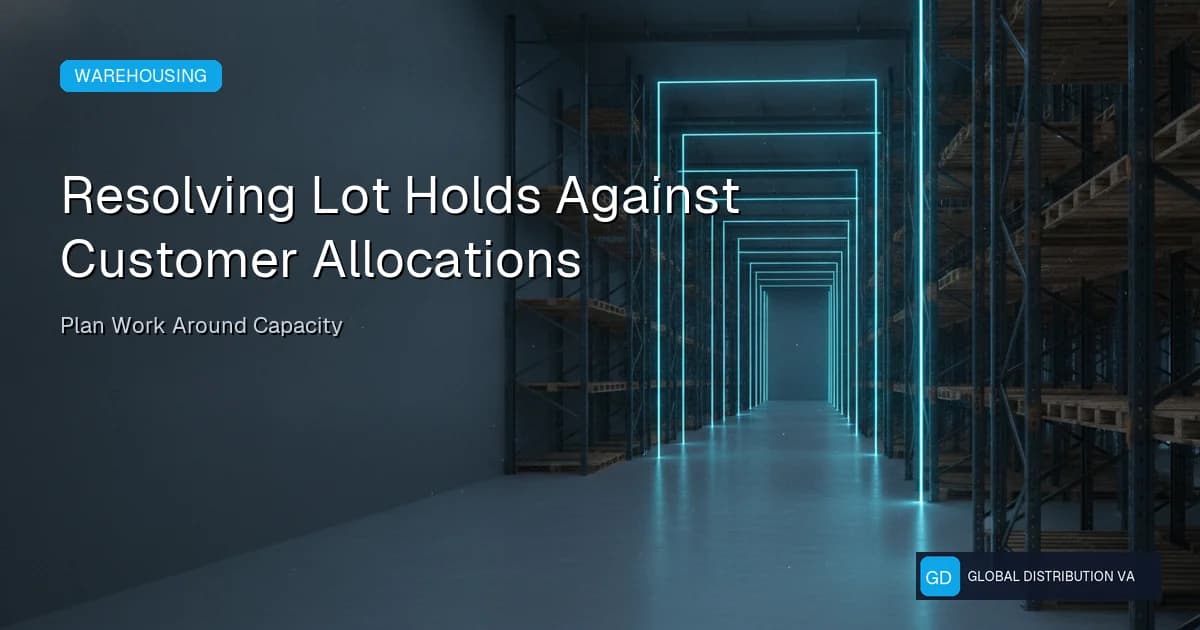 Editorial workflow graphic for Resolving Lot Holds Against Customer Allocations